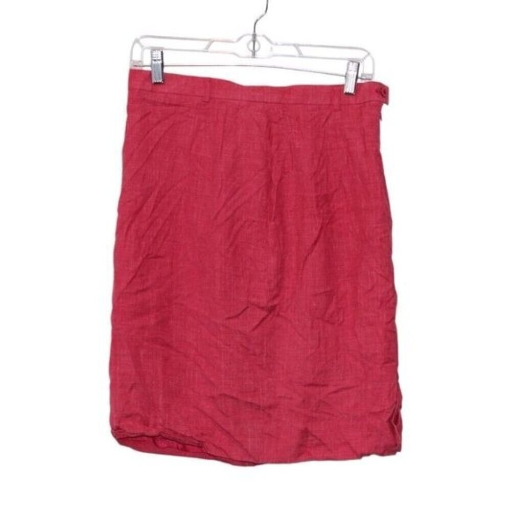 Escada Pink fucshia Side Zipper Straight Mini Skirt Women's Size 40 ( medium )